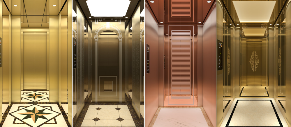 Luxury Elevator Cabin Interior with mood lighting